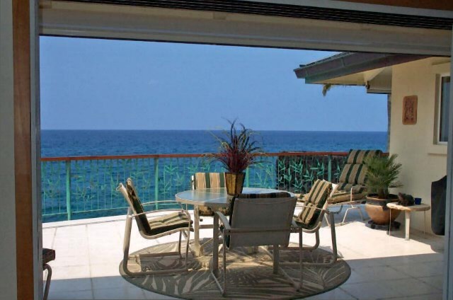 Looking from the living area toward the lanai